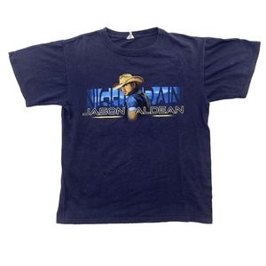 Night Train Tour Jason Aldean Tee Thrifted Vintage Style Size M